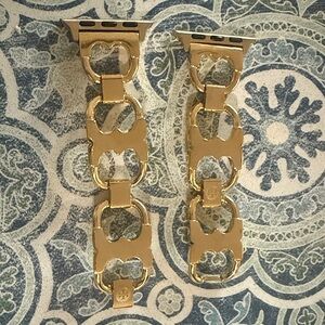 Tory Burch Apple Watch band gold tone